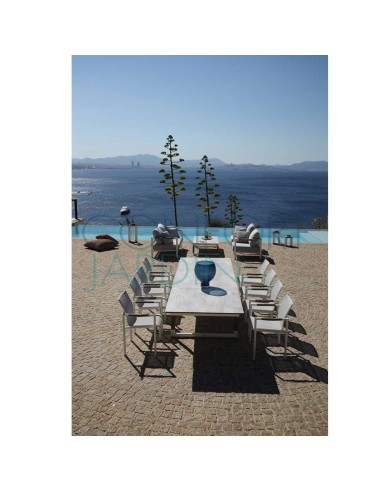 Table extensible BASTINGAGE - grise - LES JARDINS