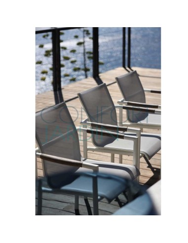 Fauteuil empilable BASTINGAGE - blanc - LES JARDINS