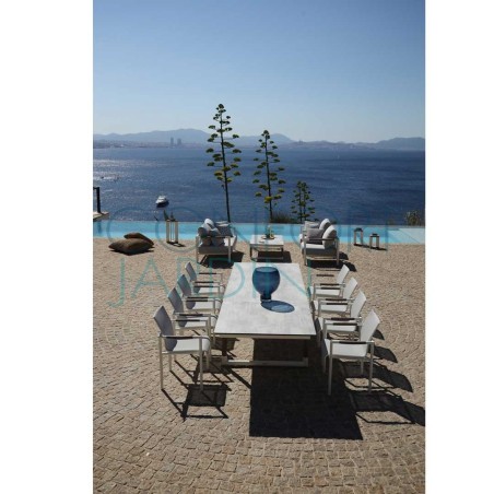 Fauteuil empilable BASTINGAGE - blanc - LES JARDINS