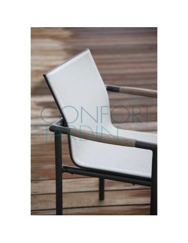 Fauteuil empilable BASTINGAGE - gris - LES JARDINS