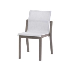 Chaise empilable COPENHAGUE - blanc chiné - LES JARDINS