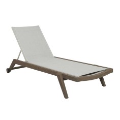 Bain de soleil empilable COPENHAGUE - blanc chiné - LES JARDINS