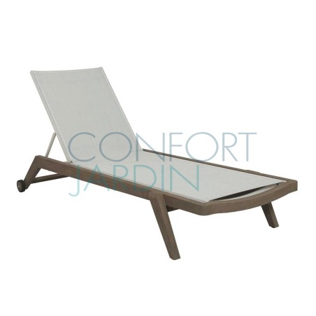 Bain de soleil empilable COPENHAGUE - blanc chiné - LES JARDINS