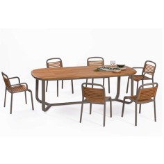 Table MARUMI medium - plateau teck - EGO 2