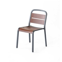 Chaise repas MARUMI - aluminium laqué - EGO