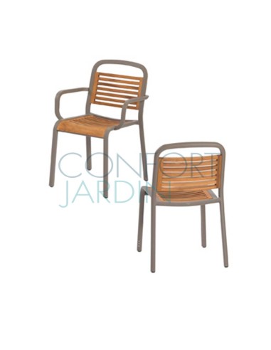 Chaise repas MARUMI - teck - EGO