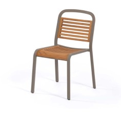 Chaise repas MARUMI - teck - EGO