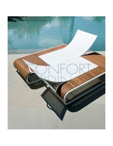 Bain de soleil design TANDEM - teck - EGO