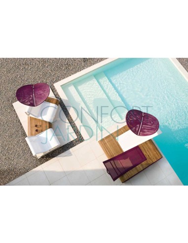 Bain de soleil design TANDEM - teck - EGO