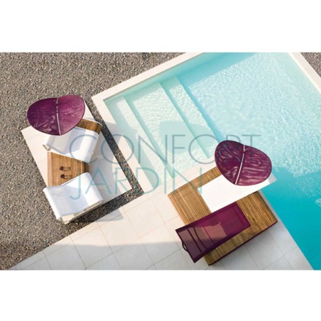 Bain de soleil design TANDEM - teck - EGO