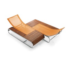 Bain de soleil design TANDEM - teck - EGO 2