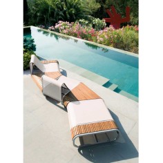 Pouf TANDEM - teck - EGO 2