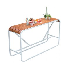 Table haute TANDEM - teck - EGO