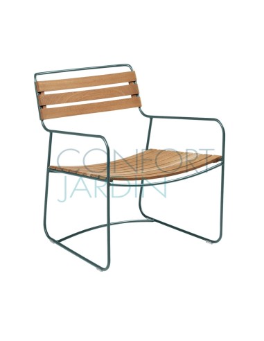 Fauteuil bas en teck - SURPRISING - FERMOB