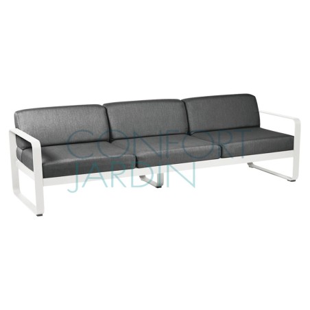 Canapé droit - BELLEVIE - 3 places - Gris graphite - FERMOB