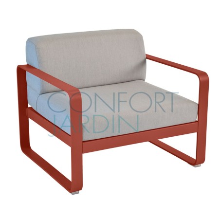 Fauteuil - BELLEVIE - Gris flanelle - FERMOB