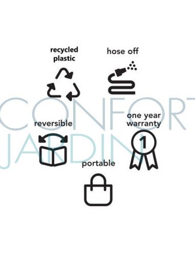 Tapis intérieur / extérieur - Cairo - natural & black - Fab Hab