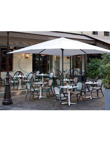 Parasol EASY OPEN 4m x 4m - VLAEMYNCK - Confort Jardin - les Issambres