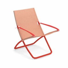 Chaise longue SNOOZE - rouge écarlate - Pêche - EMU