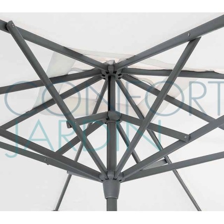 Parasol Easy Track - 250 x 250 cm - mât anthracite - Vlaemynck