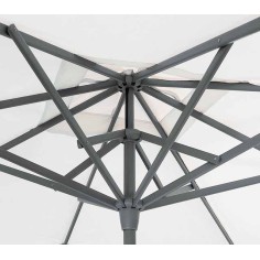 Parasol Easy Track - 400 x 300 cm - mât blanc - Vlaemynck 2