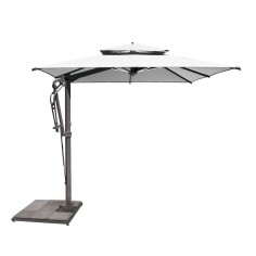 Parasol excentré Pagoda - 300 x 300 cm - mât anthracite - Vlaemynck