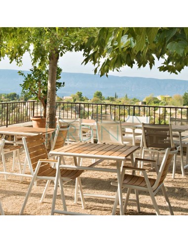 Table repas en teck Pilotis - 80 x 80 cm - Vlaemynck